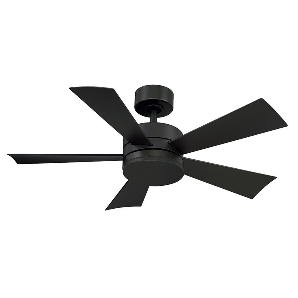 Wynd Matte Black 42" Smart Ceiling Fan with LED Light and Remote