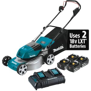 18 in. 18V X2 (36V ) LXT Lithium-Ion Cordless Walk Behind Push Lawn Mower Kit with 4 Batteries (4.0 Ah)