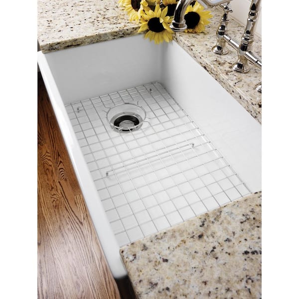 PRIVATE BRAND UNBRANDED - Farmhouse Apron Front Fireclay 30 in. Single Bowl Kitchen Sink in White