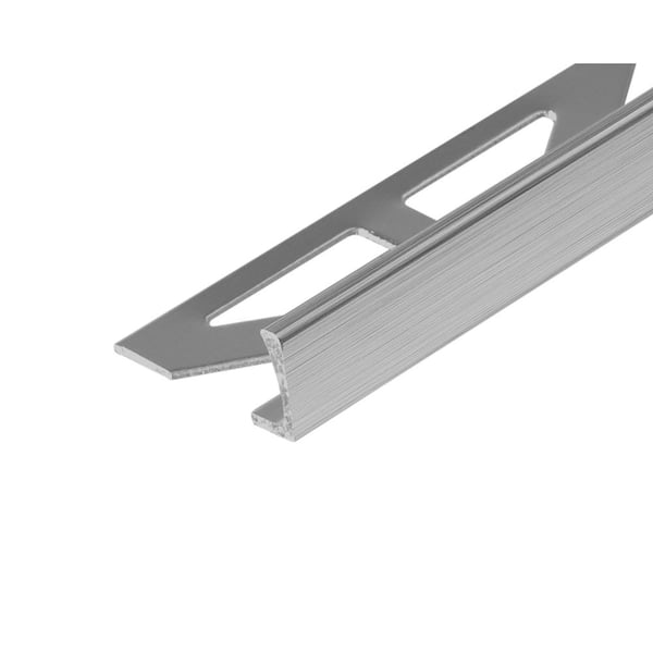 DURAL DUROSOL 0.5 in. D x 98.5 in. W x 98.4 in. L L-Shape Aluminum Anodized Brushed Mercury Molding and Transition Trim