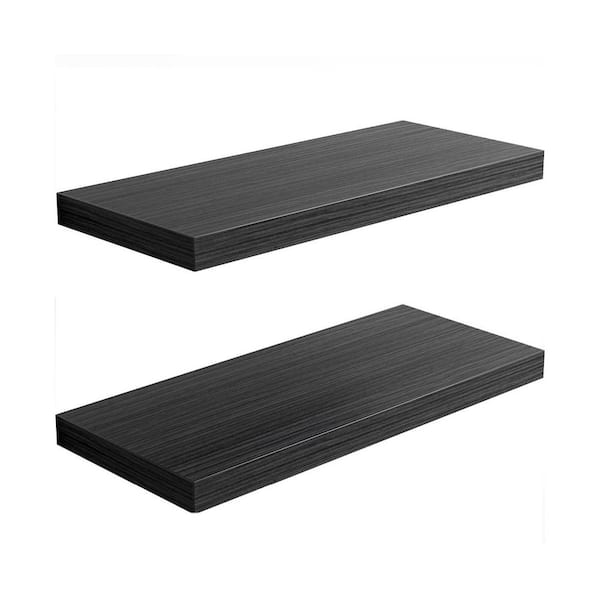 Unbranded 30 in. W x 12.75 in. D Gray Decorative Wall Shelf