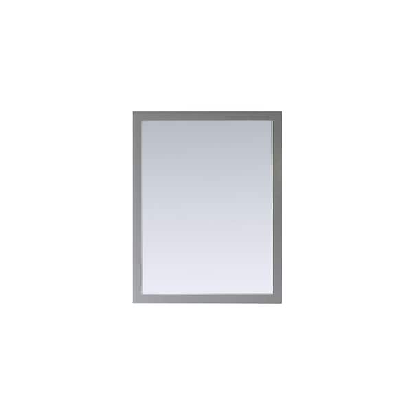 Home Decorators Collection Riverdale 28 in. W x 36 in. H Rectangular Framed Wall Mount Bathroom Vanity Mirror in Dove Gray