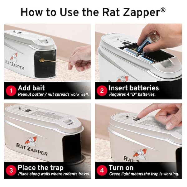 Electronic Extra Large Rat Trap Victor Rat Killer Pest Control Electric  Rodent Zapper 8000V 