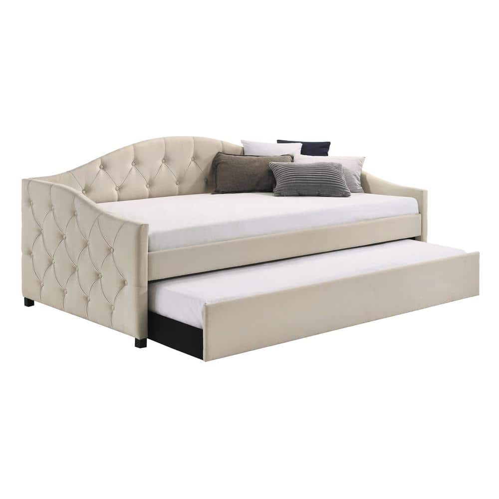 Coaster Home Furnishings Sadie Taupe Upholstered Twin Daybed with ...