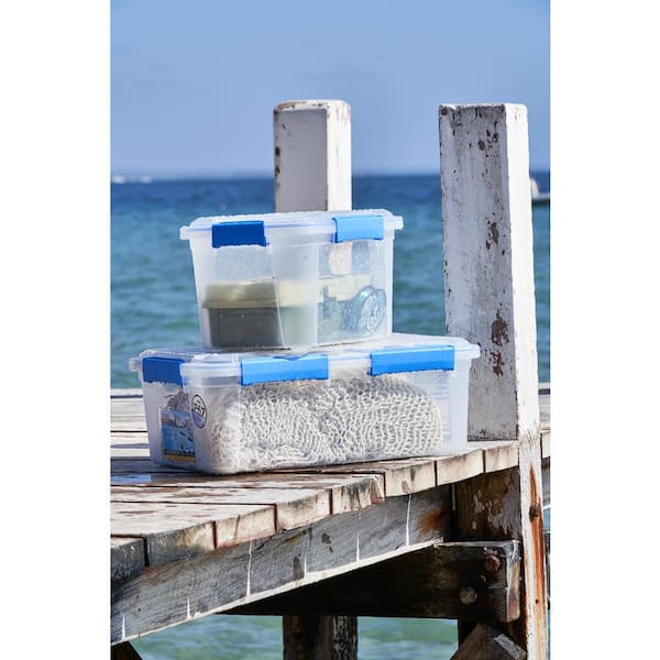 Ezy Storage 18L/19Qt Waterproof Clear Latch Tote IP-67 FBA34060