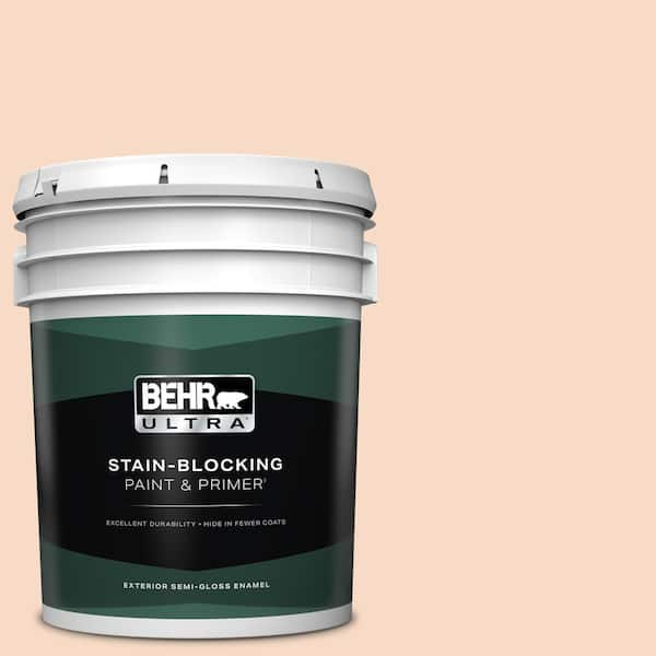 BEHR ULTRA 5 gal. #M210-2 Paper Heart Semi-Gloss Enamel Exterior Paint & Primer