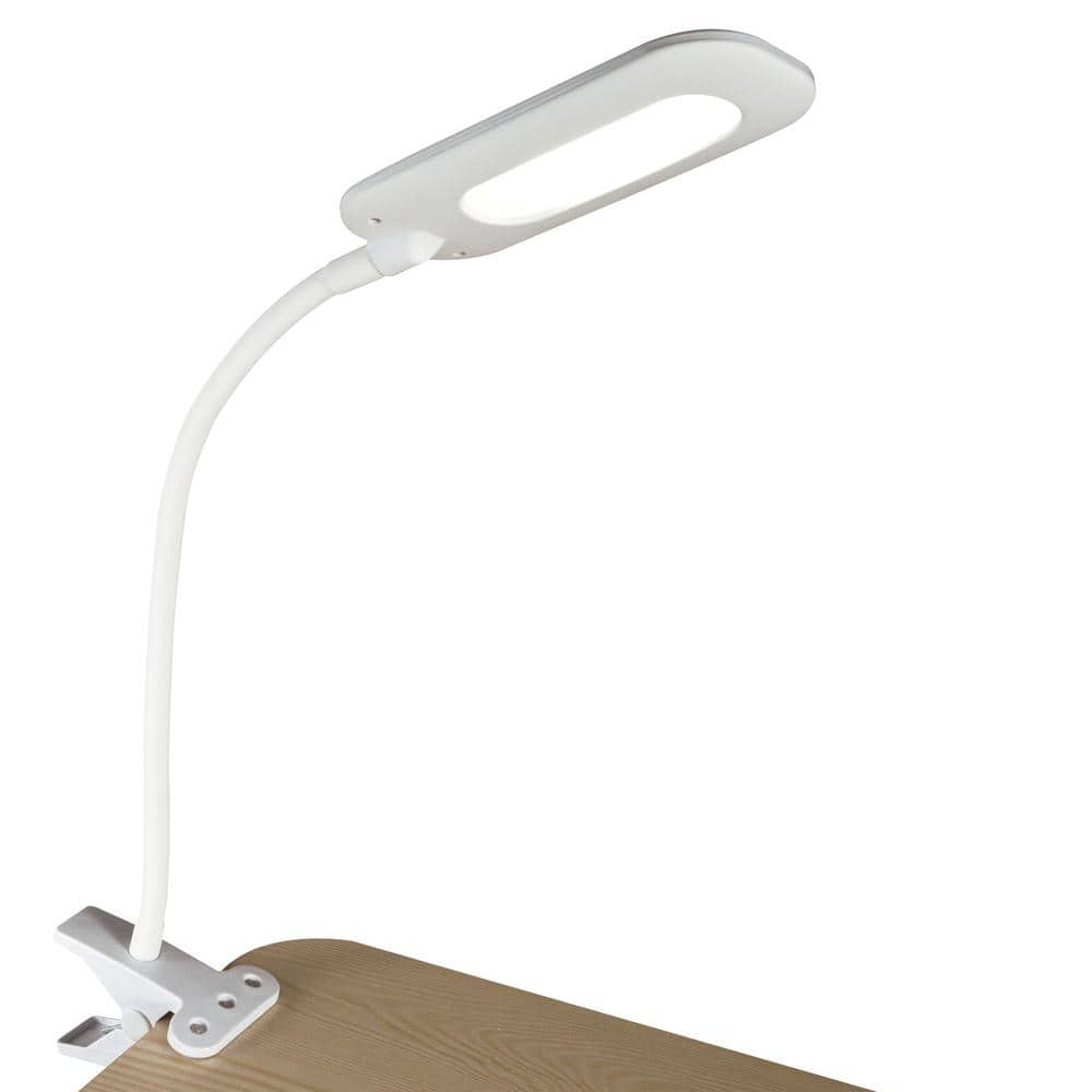 White Adjustable Touch Sensor LED Clip-On Lamp