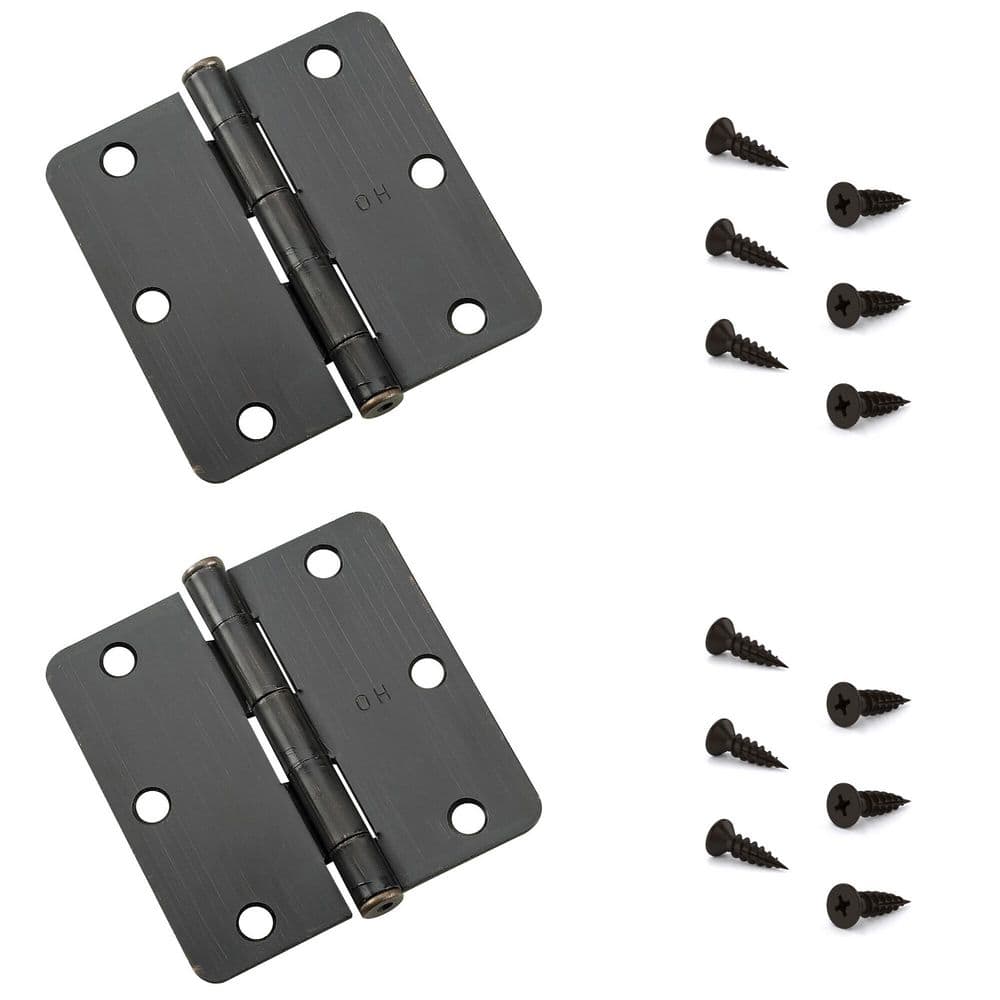 3 in. x 3 in. Oil-Rubbed Bronze Full Mortise Butt Hinge with Removable Pin (2-Pack) price history on PriceWatchPro