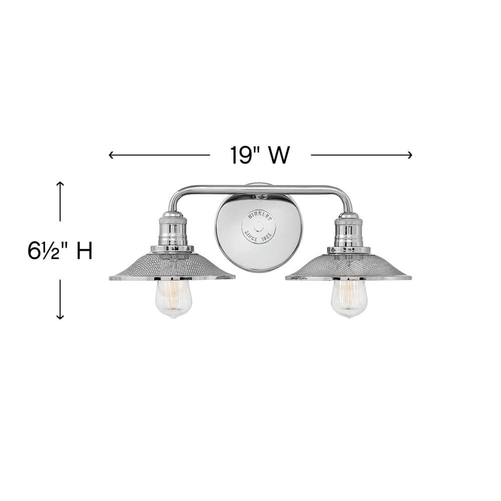Rigby Americana-Inspired Polished Nickel 2-Light Bath Fixture