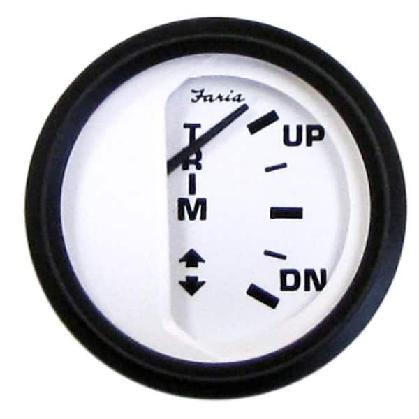 Faria Euro Trim Gauge (Johnson/Evinrude/Suzuki Outboard) 2 in., White
