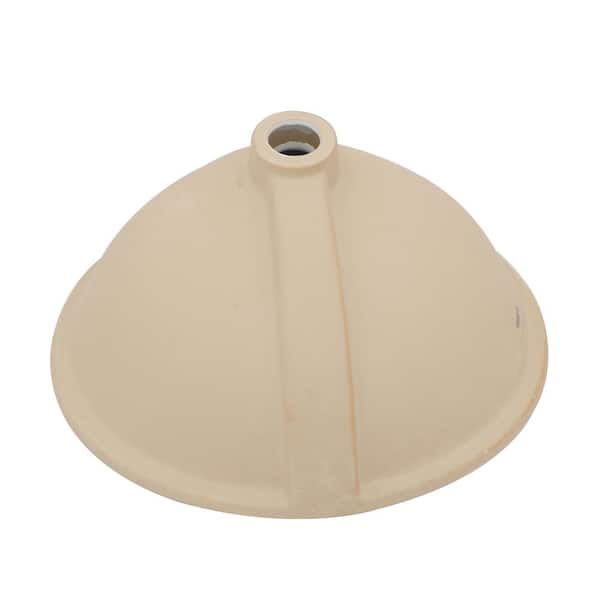 Logmey 18 in . Undermount Oval Porcelain Ceramic Bathroom