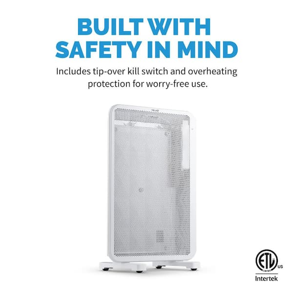 NewAir DiamondHeat 1500-Watt 2-In-1 Electric Portable or Wall Mounted Heater  with Silent Convection Cover 160 sq. ft. - White AH-480 - The Home Depot