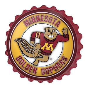 19 in. Minnesota Golden Gophers Goldy Plastic Bottle Cap Decorative Sign