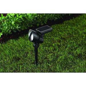 45 Lumens Solar Black Outdoor LED Landscape Spotlight