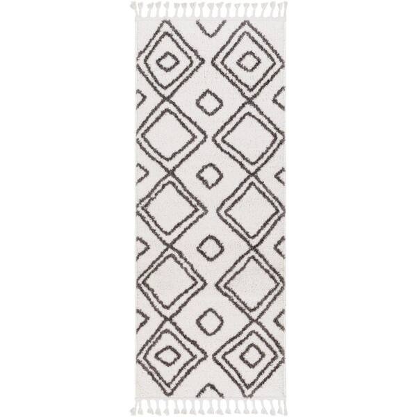 Artistic Weavers Rennes Charcoal Bohemian 3 ft. x 7 ft. Indoor Runner Area Rug