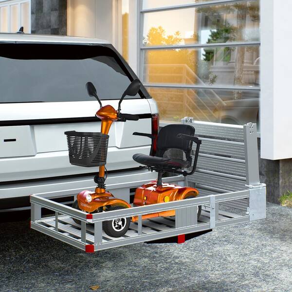 Folding aluminum cargo carrier hitch mount sale