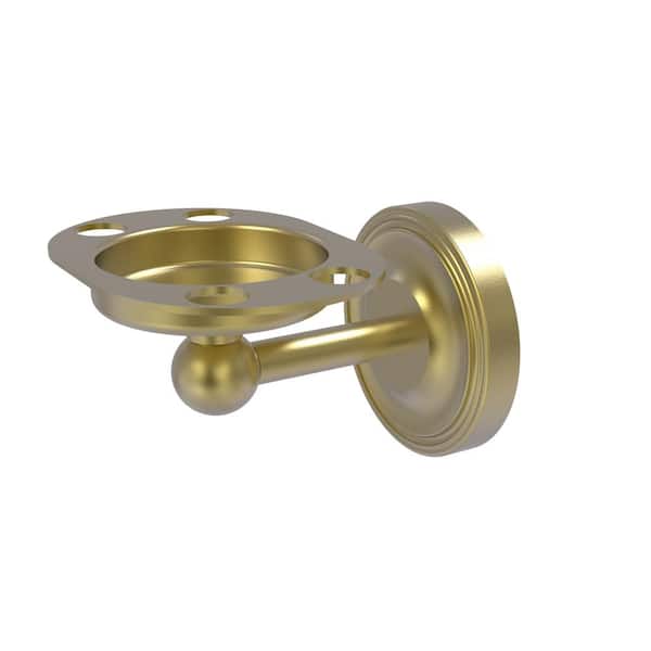 Allied Brass Regal Collection Tumbler and Toothbrush Holder in Satin Brass