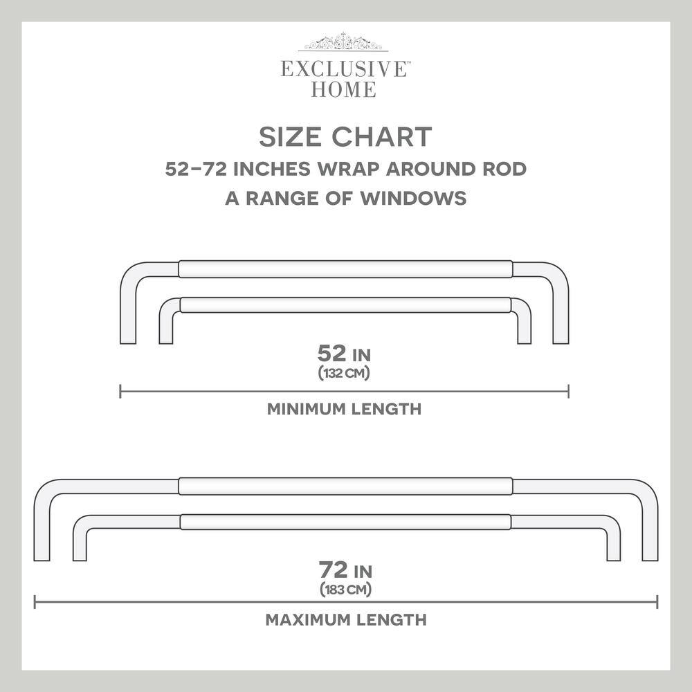 Matte Silver Adjustable Double Curtain Rod, 52"-72"
