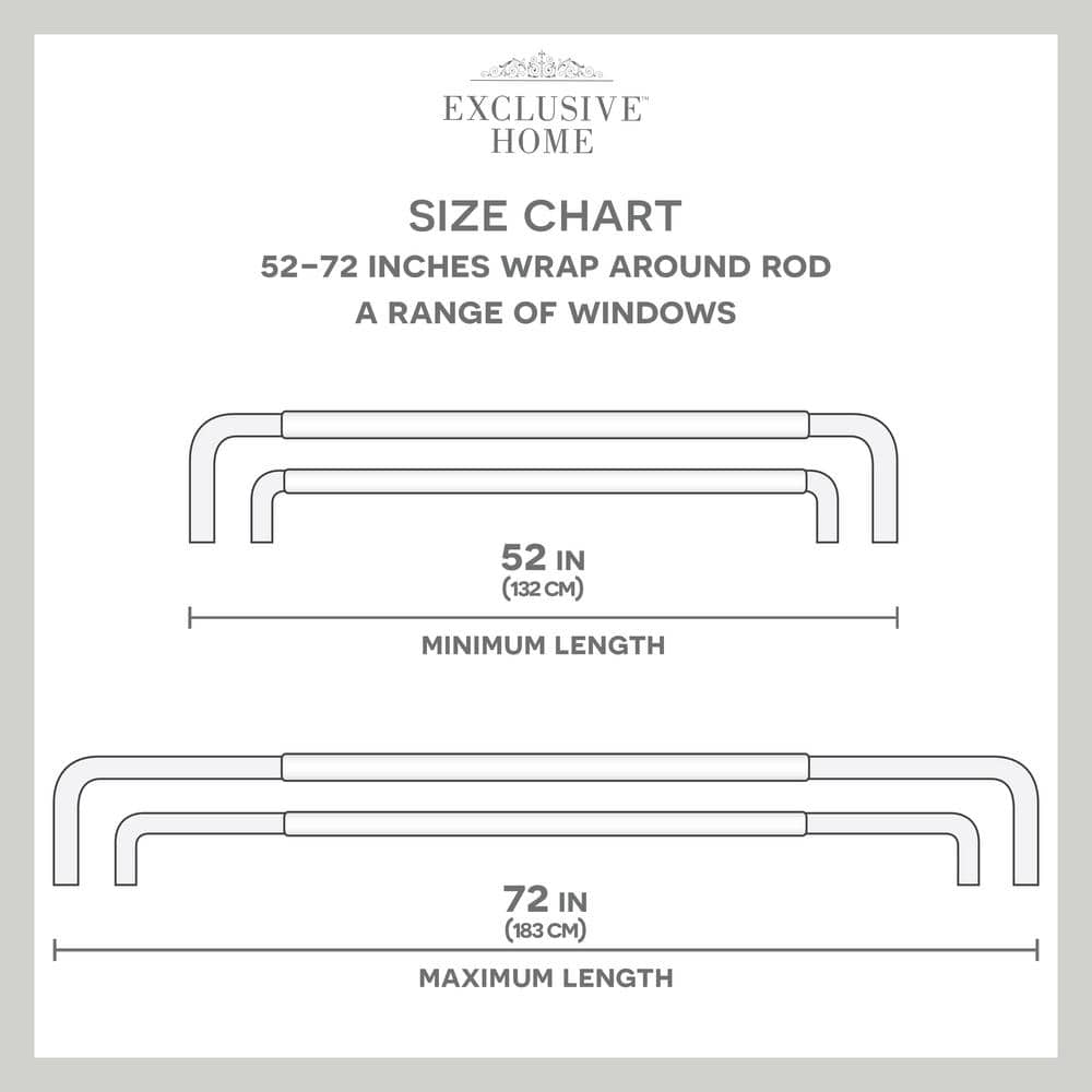 Gold Adjustable Double Wrap Around Curtain Rod, 52"-72"