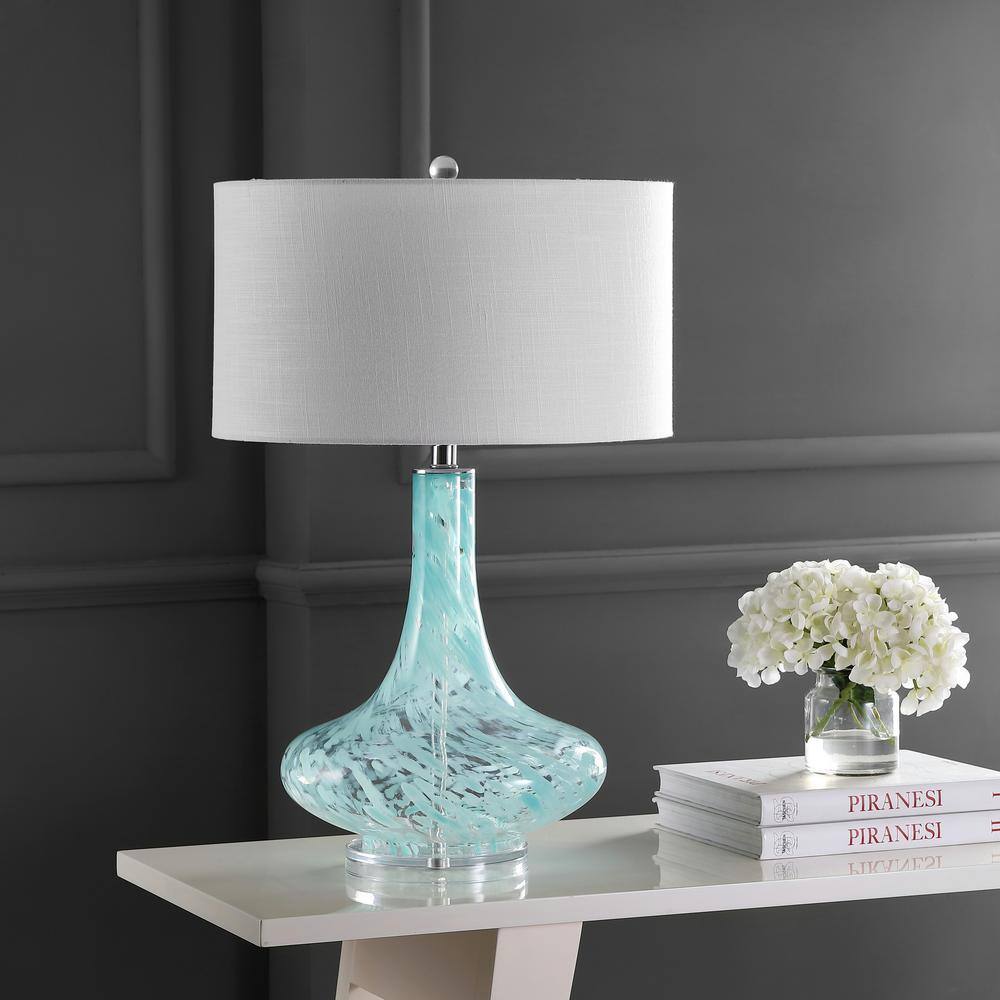 Montreal 29" Ice Blue Glass and Acrylic Table Lamp