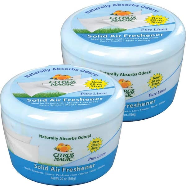 Citrus Magic 20 oz. Pure Linen Odor Absorbing Air Freshener (2-Pack)