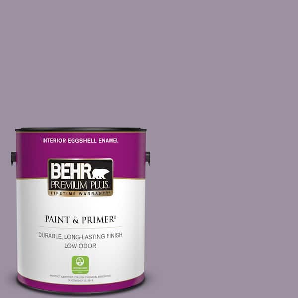 BEHR PREMIUM PLUS 1 gal. #660F-5 Amethyst Phlox Eggshell Enamel Low Odor Interior Paint & Primer