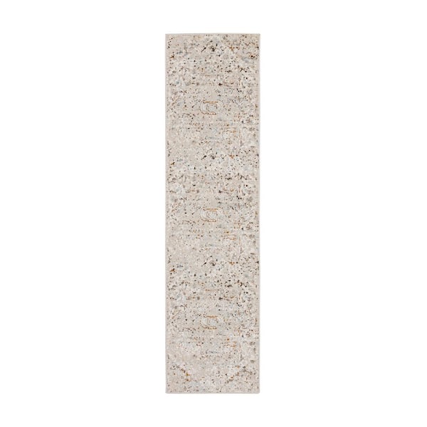 Damon Grey 2 ft. x 10 ft. Traditional Floral Medallion Runner Rug