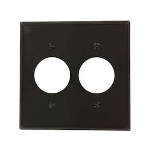 Brown 2-Gang Single Outlet Wall Plate (1-Pack)