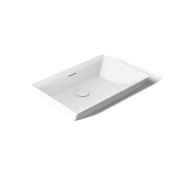 Brazn 23 in. x 16 in. Vessel Bathroom Sink in White Vitreous China