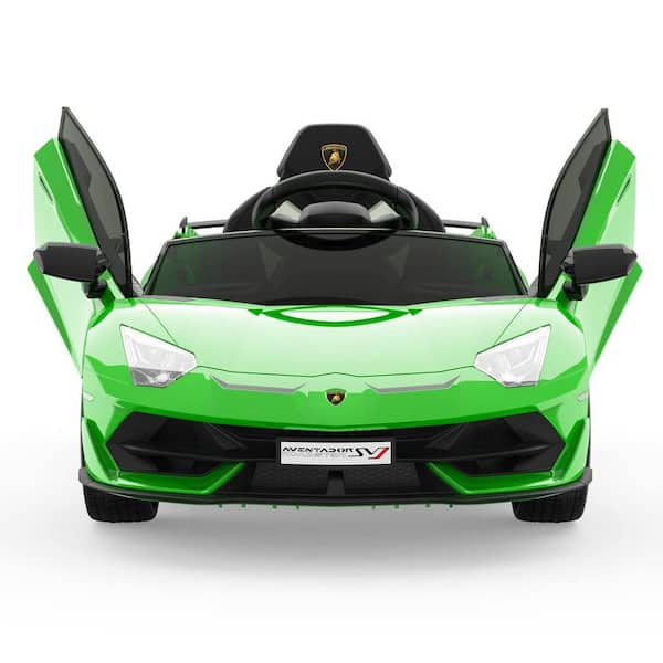 Ride on Car for Kids 12-Volt Licensed Lamborghini Electric Vehicles Battery Powered Sports Car with Control, Green