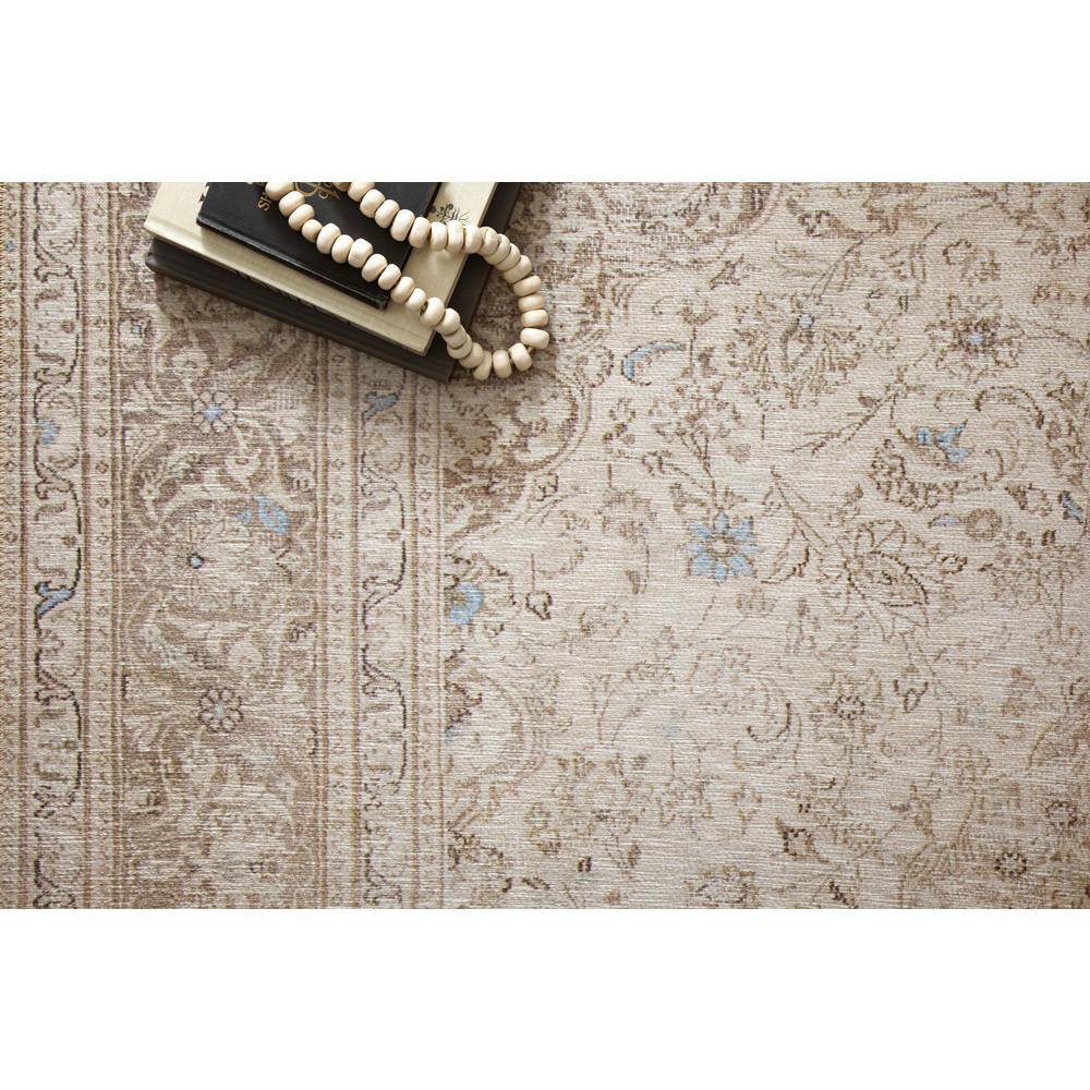 Gray and Beige Polyester Oriental Runner Rug 2'-6" x 7'-6"