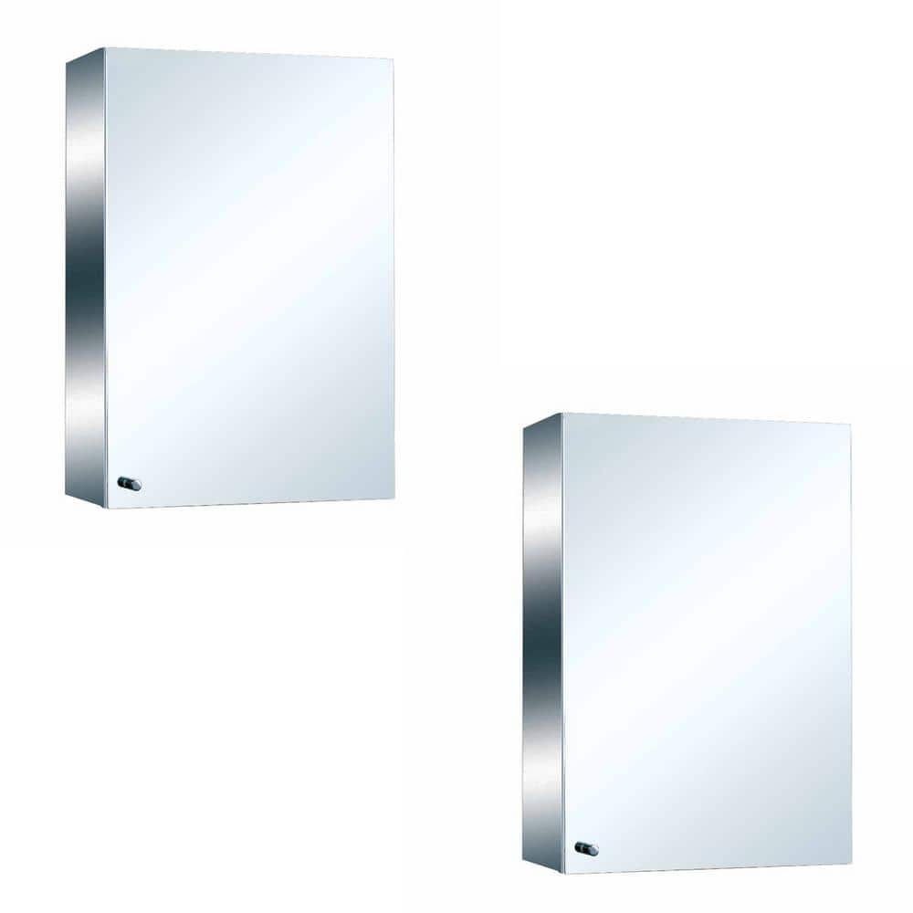 Stainless Steel Wall Mounted Medicine Cabinet w/ Mirror 21.75 x 1