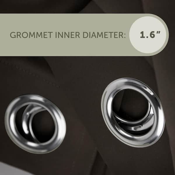 Premium Heavy Duty Room Divider Curtain - Patio Curtain with Grommet 1 Panel - Dark Grey 150 x 108