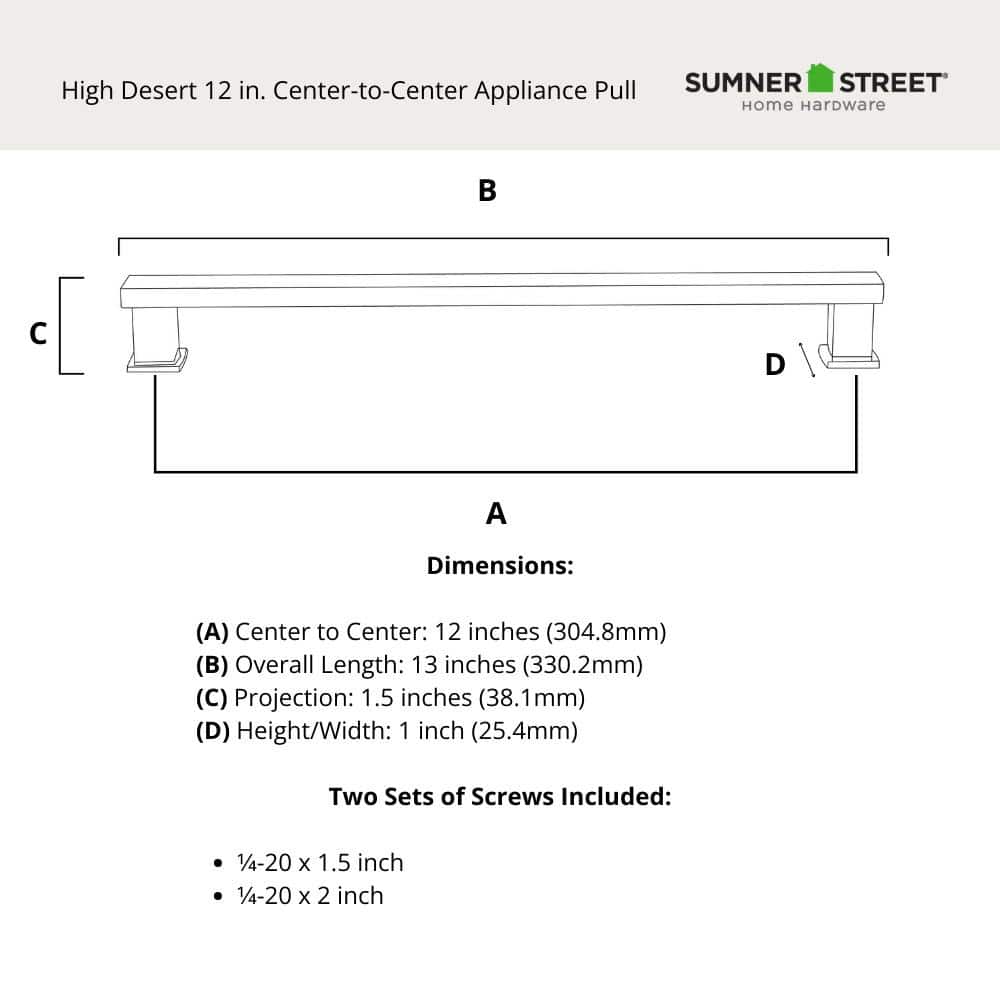 High Desert 12" Center to Center Appliance Pull