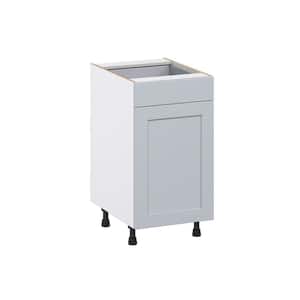 Cumberland 18 in. W x 34.5 in. H x 24 in. D Light Gray Shaker Assembled 2 Waste Bin Pullout and 1-Drawer Kitchen Cabinet