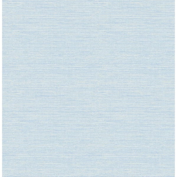 A-Street Prints Agave Blue Faux Grasscloth Blue Wallpaper Sample