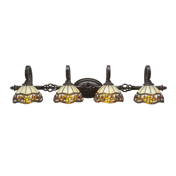 Unbranded Bridgewater 39.5 in. 4-Light Dark Granite Vanity Light