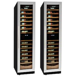 Elite Digital Control 222 Bottle Wine Cellar Cooling Unit Bundle in Stainless Steel With Vibration free operation