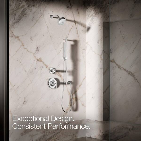 KOHLER Shift Plus Round 2-Spray Wall Mount Handheld Shower Head
