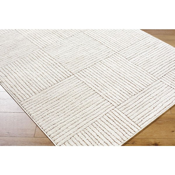 Galey Alix x Livabliss Architect II Brown 2 ft. 7 in. x 7 ft. 3 in. Modern Geometric Area Rug