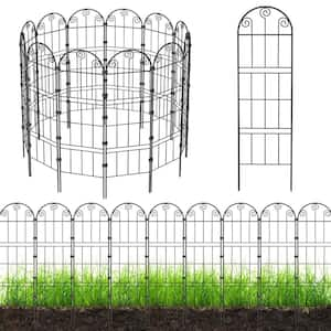 47 in. Rustproof Metal Garden Fence (8-Pack)