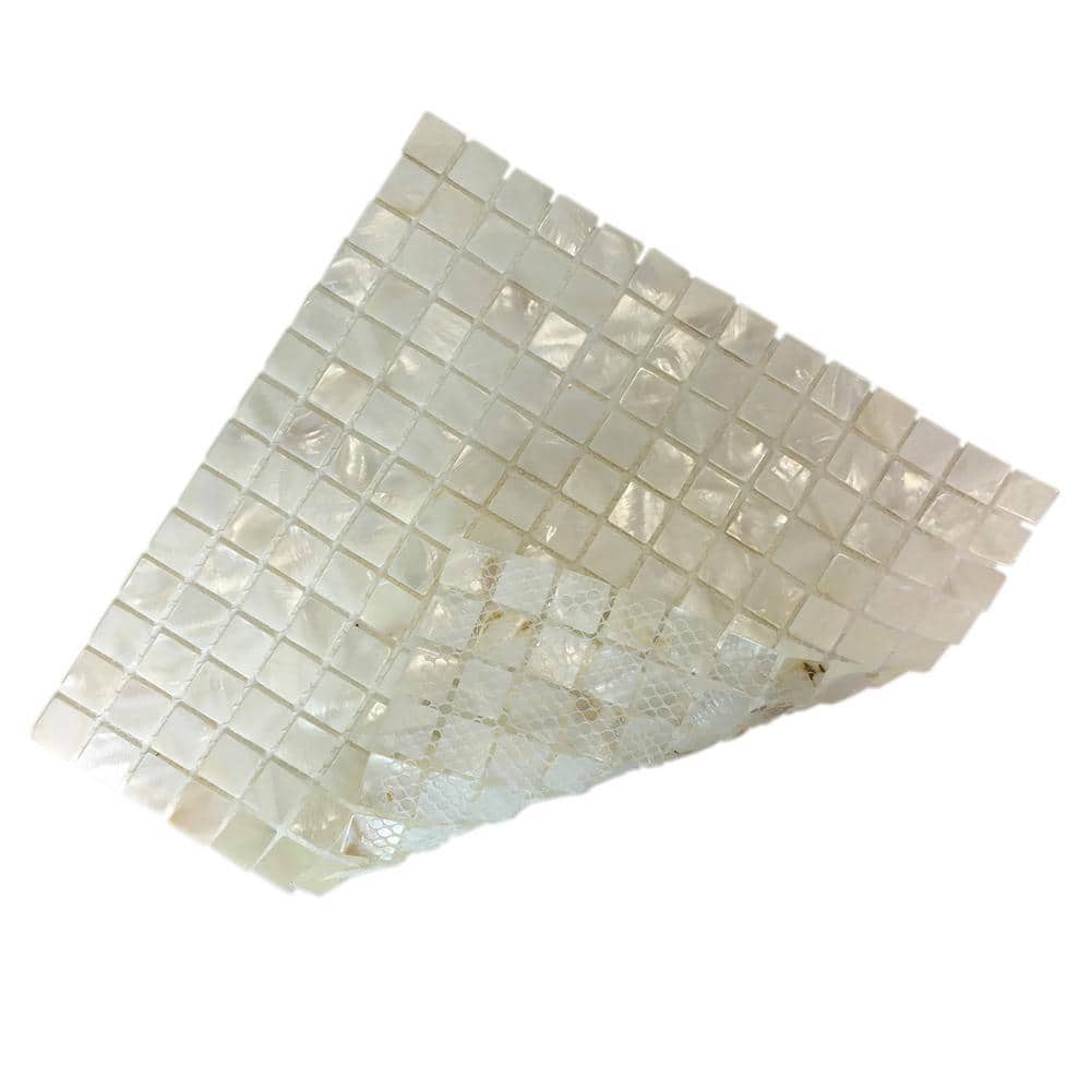 12" x 12" White Mother of Pearl Mosaic Tile