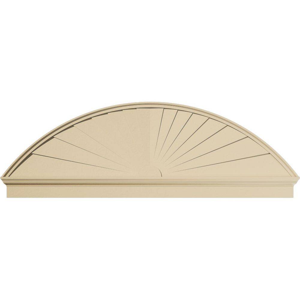 82-in. W x 27-3/8-in. H x 2-3/4-in. P Segment Arch Sunburst Signature Urethane Combination Pediment, Primed Tan price history on PriceWatchPro