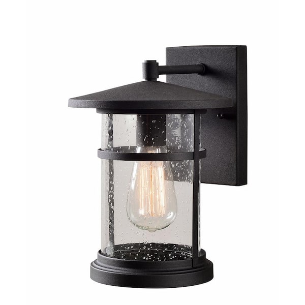 Kenroy Home Carlson 1-Light Black Outdoor Wall Mount Lantern