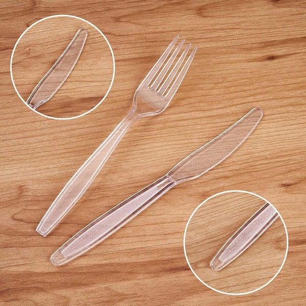 GladPremium Assorted Plastic Cutlery | Clear and Extra Heavy Weight