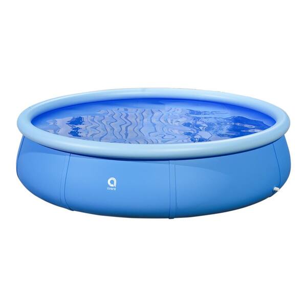 AVENLI 15 ft. Round 36 in. D Above Ground Inflatable Pool Family ...