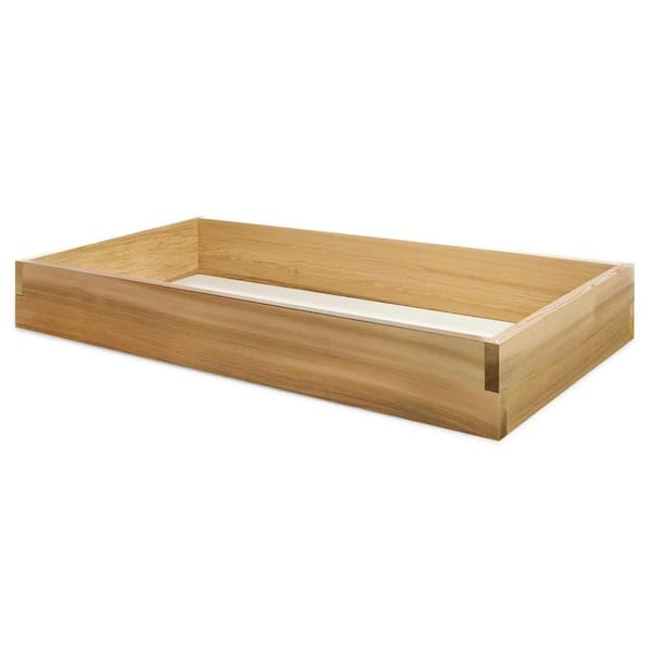 Unbranded 4 ft. x 2 ft. Natural Wood Raised Garden Planter Bed, Western Red Cedar Build