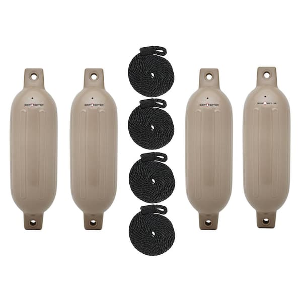 Extreme Max BoatTector 4.5 in. x 16 in. Fender Value in Sand (4-Pack)