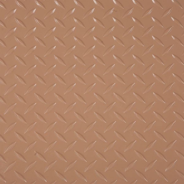 G-Floor RaceDay Diamond Tread Sandstone 24 in. x 24 in. Peel and Stick Polyvinyl Tile (40 sq. ft. / case)