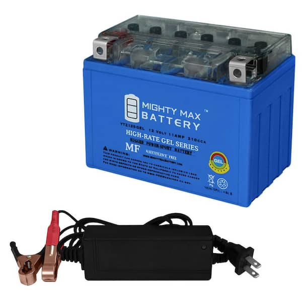 MIGHTY MAX BATTERY YTZ12S GEL Battery for Honda 250 NSS250 Reflex + 12V 2Amp Charger
